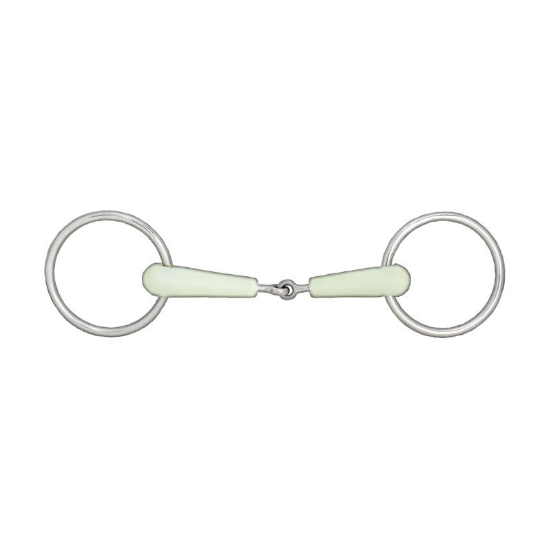 Embout Snaffle Horze Ring - Oeufgbutt Double Articulé 16mm Taille 125 - Neuf