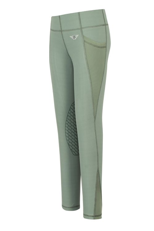 TuffRider Kids' Minerva EquiCool Tights - Duck Green