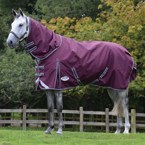 OPEN BOX: Weatherbeeta Comfitec Plus Dynamic II Detach-A-Neck Lite - 75 - Maroon/Grey/White