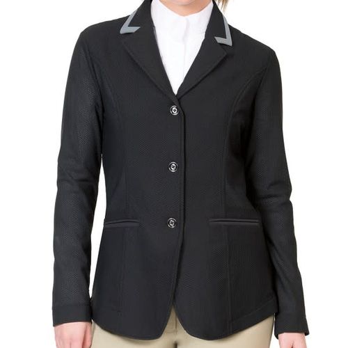 OPEN BOX: Ovation Women's Signature AirFlex Coat w/Contrast Collar - X Large - Black/Grey