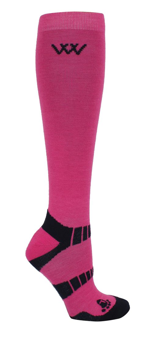 Woof Wear Winter Riding Sock 2 Pairs - Pink/Navy