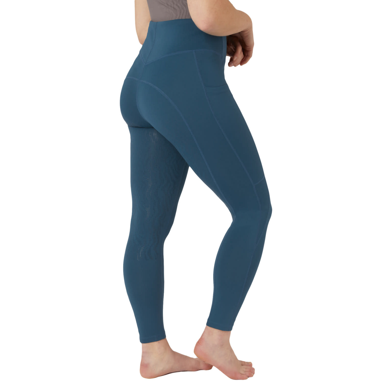 Horze Women's Alyssa High Waist UV Pro Full Seat Tights - Legion Blue ...