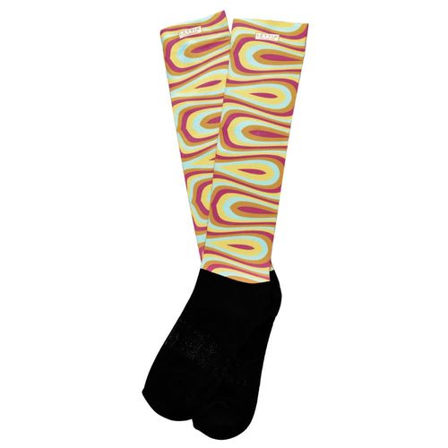 Lettia Women's Padded Boot Socks - Groovy Print