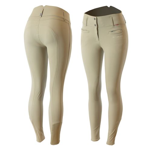 OVERSTOCK: B Vertigo Women's Tiffany Silicone Knee Patch Breeches - EU 38/US 26 - Plaza Taupe Light Brown