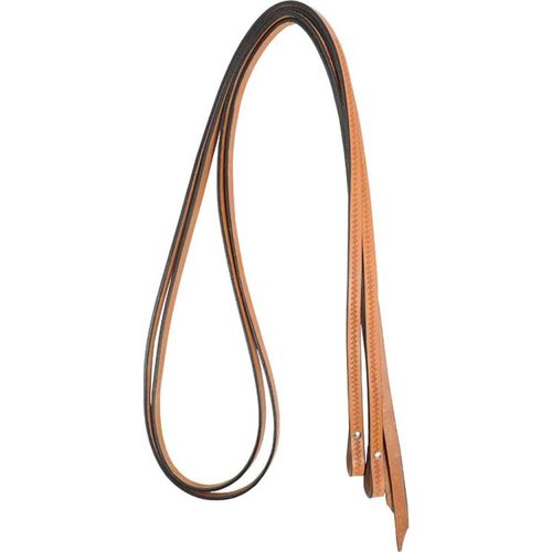 Western Rawhide Country Legend Split Reins with Basket Tooling - Golden