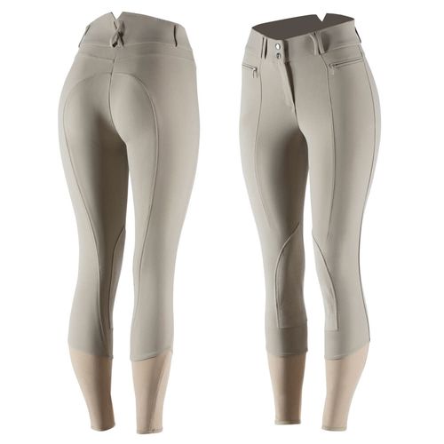 BARGAIN BARN: Horze Women's Angelina Knee Patch Breeches - EU 36/US 24 - Tan