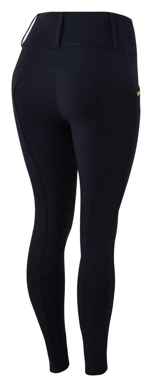 Horze Women's Lucinda High Waist Knee Patch Tights - Dark Navy