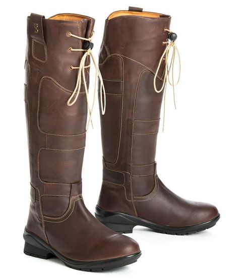 READY TO SHIP: Tredstep Original Avoca II Tall Country Boot - 37 Wide Regular - Mahogany