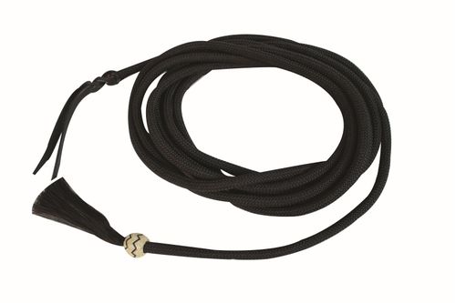 READY TO SHIP: Western Rawhide Jim Taylor Nylon Mecate Reins - 22ft - Black