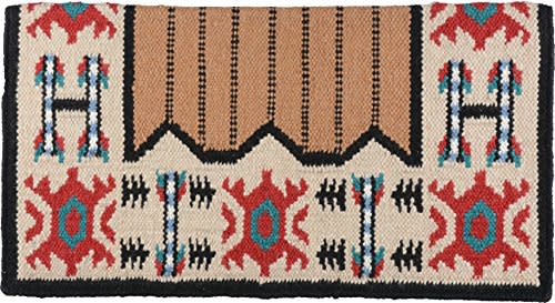 READY TO SHIP: Western Rawhide Country Legend Bridge New Zealand Wool Standard Show Blanket - 38in x 34in - Tan/Black/Beige