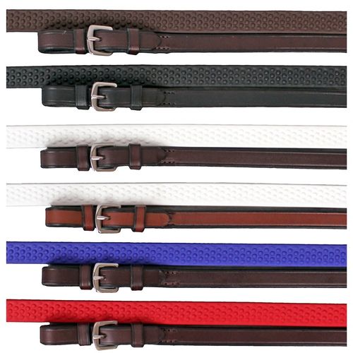 Nunn Finer Soft Grip Reins - Havana/Brass