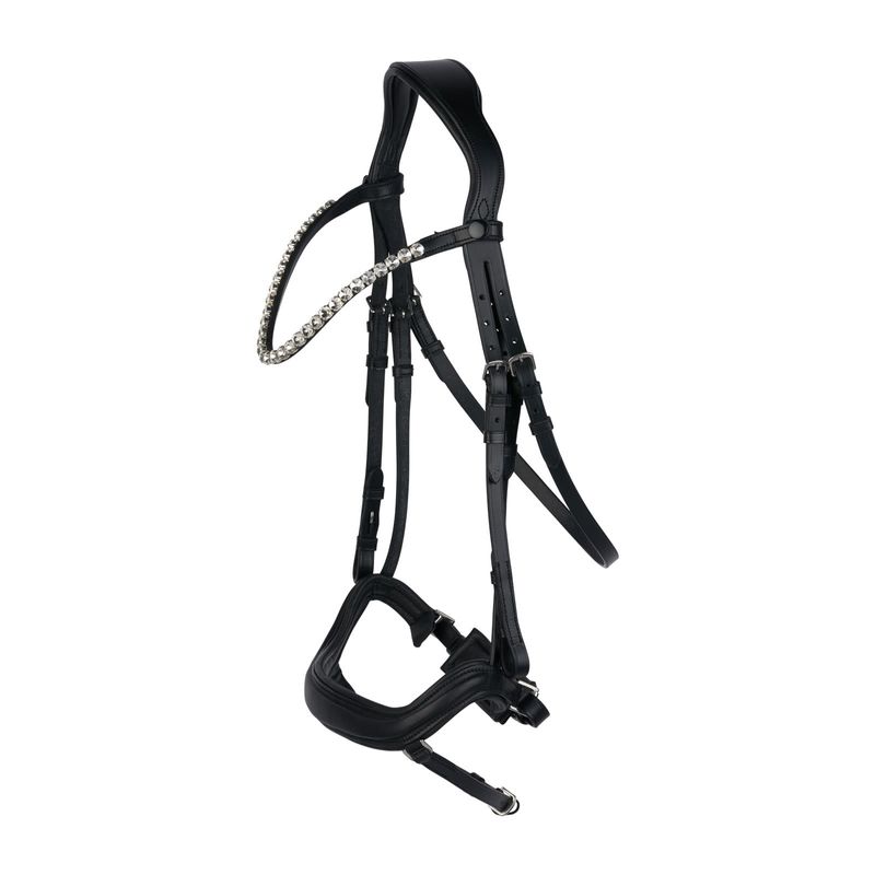 Horze Highbury Anatomical Crystal Dressage Bridle - Black Horze Highbury Anatomical Crystal Dressage Bridle - Black