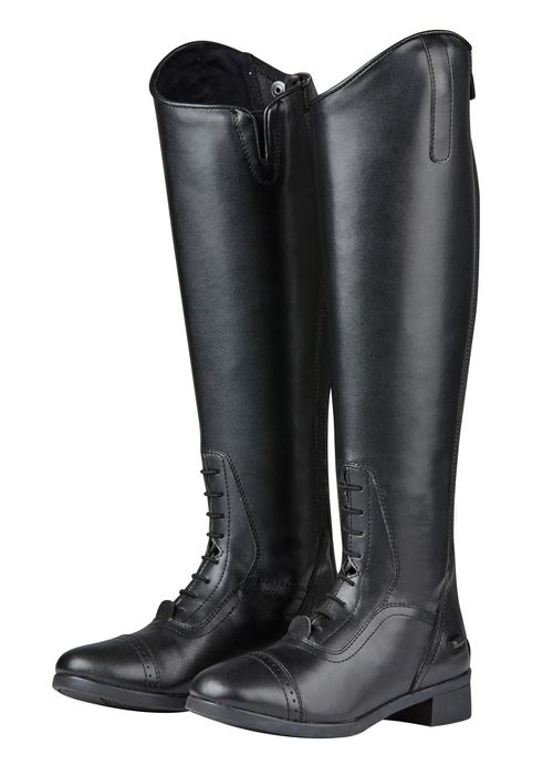 OVERSTOCK: Saxon Women's Syntovia Tall Field Boots - 6.5 Wide Regular - Black