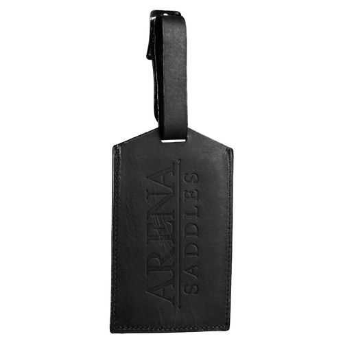 Arena Leather Luggage Tag - Black