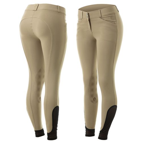 OVERSTOCK: Equinavia Women's Astrid Silicone Knee Patch Breeches - 28 - Tan/Tan