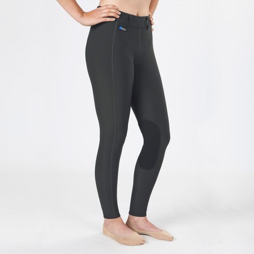 OVERSTOCK: Irideon Kids' Issential Knee Patch Tights - Large - Graphite