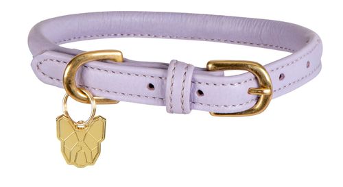 OPENBOX: Digby & Fox Rolled Leather Dog Collar - XX Large - Lilac