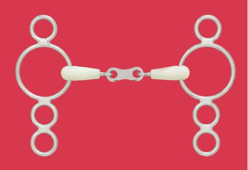 Happy Mouth Bits French Link 3-Ring Gag