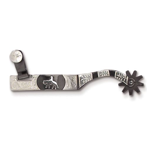 Toklat 3/4" German Silver Trim Band Pleasure Spur - Black Satin