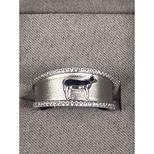 Excellent: Kelly Herd Sterling Silver Cow Ring - 9 - Silver