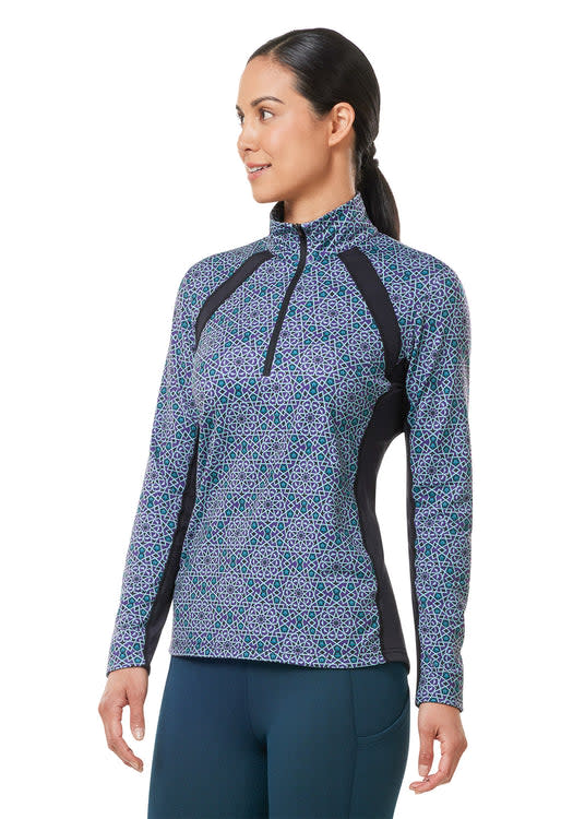 Kerrits Women's Rail Side Quarter Zip Tech Top - Iris Starlight 40700 Irisstrlht