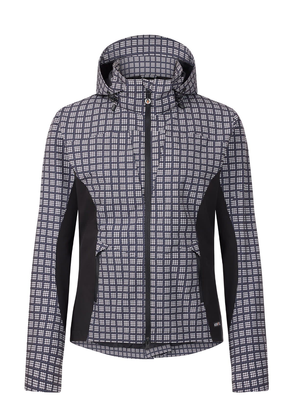 Kerrits Women's Rein Check Waterproof Shell - Black Houndstooth Plaid -  Kerrits-40712-BLKHTPLD - Tack Of The Day