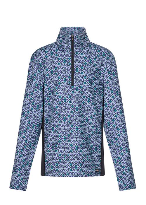 Kerrits Kids' Rail Side Quarter Zip Tech Top - Iris Starlight