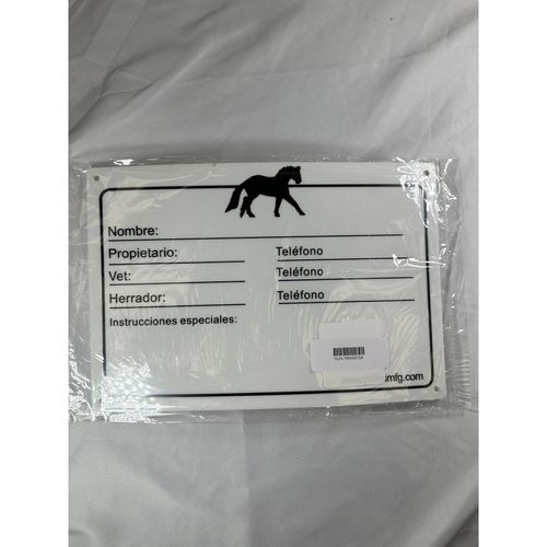 Excellent: Jacks Horse Name Stall Plate - N/A - White