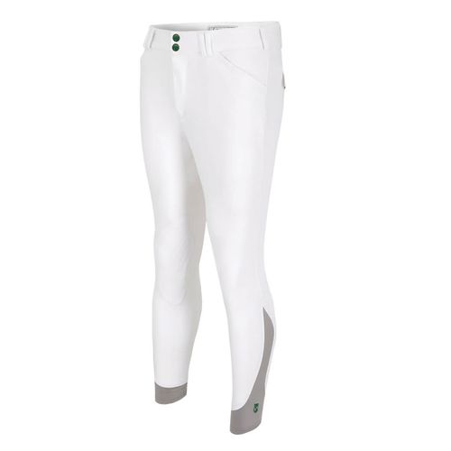 Tredstep Men's Verde Knee Patches Breeches - White