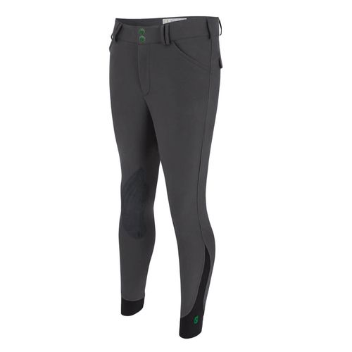 Tredstep Men's Verde Knee Patches Breeches - Charcoal Grey
