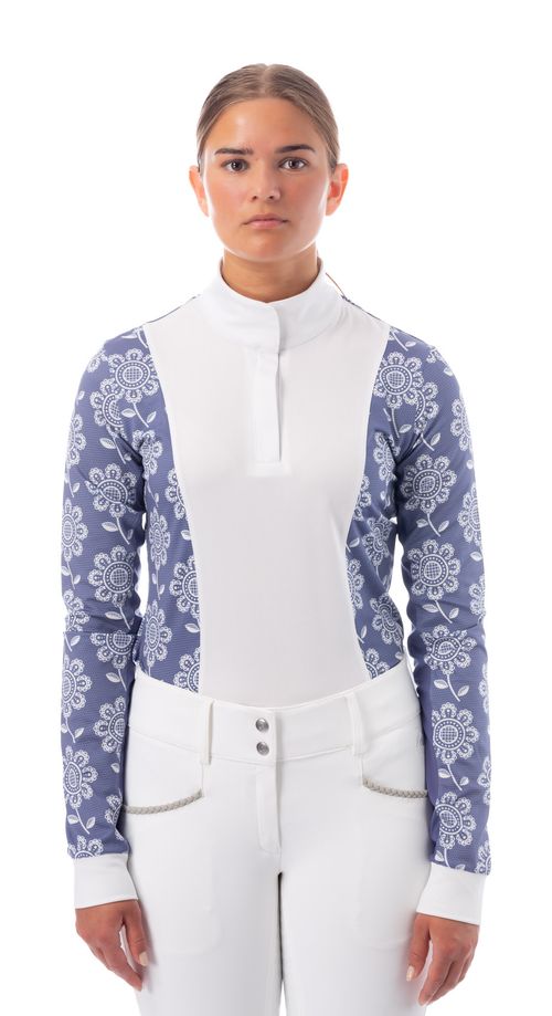 Equinavia Women's Martha Long Sleeved Show Shirt - Dusty Blue