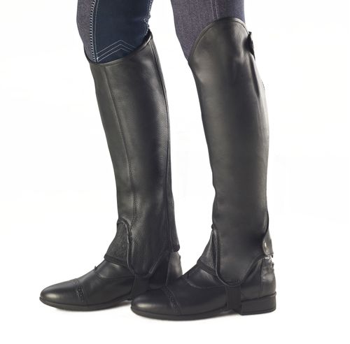 OVERSTOCK: Ovation Precise Fit Full Grain Half Chaps - 12/17 - Black