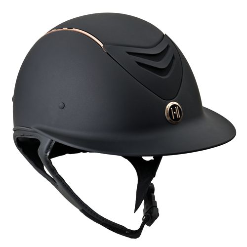OVERSTOCK: One K MIPS CCS Avance Wide Brim Helmet - Small Long Oval - Black Matte Rose Gold
