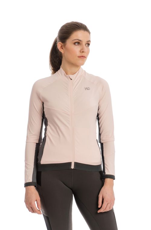 READY TO SHIP: Horseware Women's Lana Technical Full Zip Top - X Small - Rosewater/Charcoal