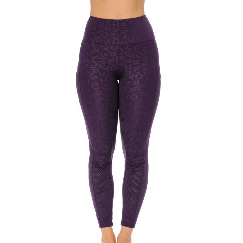 READY TO SHIP: Women's Monogram Riding Tights - XX Small - Purple - Tack Of  The Day