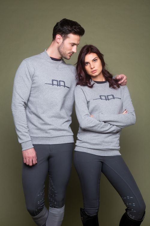 READY TO SHIP: Alessandro Albanese Cotton Sweatshirt - Medium - Grey Melange