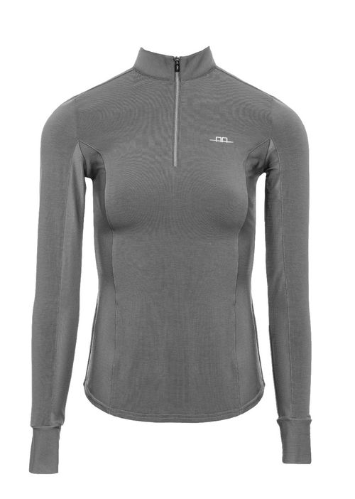 READY TO SHIP: Alessandro Albanese Women's CleanCool Half Zip Long Sleeve Top - XX Large - Grey