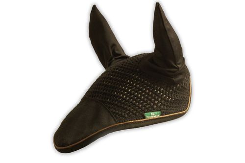 READY TO SHIP: Rambo Ear Net - Pony/Cob - Black/Chocolate
