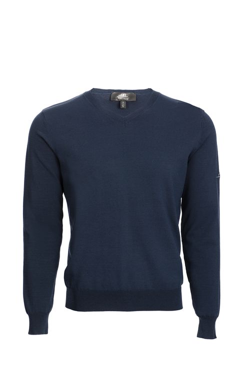 READY TO SHIP: Alessandro Albanese Men's Classic Light Sweater - Large - Navy
