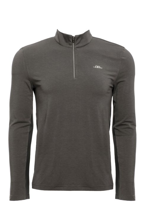 READY TO SHIP: Alessandro Albanese Men's Cleancool Half Zip Long Sleeve Shirt - Large - Grey