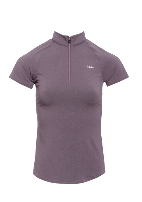 READY TO SHIP: Horseware Women's CleanCool Half Zip Short Sleeve Top - Large - Antique Plum