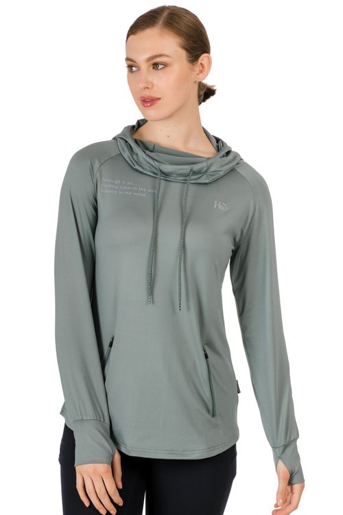 READY TO SHIP: Horseware Women's Technical Hooded Top - X Small - Stormy Sea