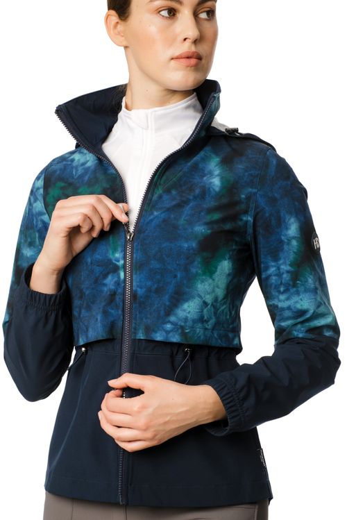 READY TO SHIP: Horseware Women's Carrie Riding Jacket - X Small - Green/Navy Tie Dye