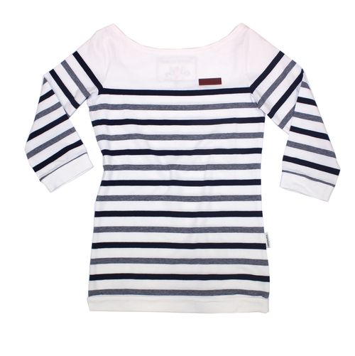 READY TO SHIP: Horseware Women's Clara Crew Neck 3/4 Sleeve Top - X Small - Striped