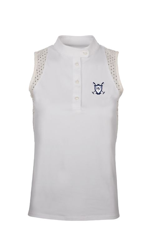 READY TO SHIP: Horseware Women's Lola Sleeveless Polo - XX Small - White