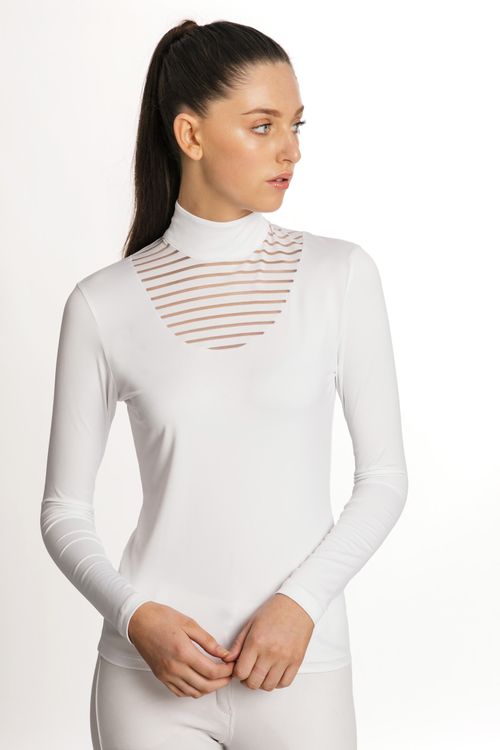 READY TO SHIP: Horseware Women's Lisa Technical Long Sleeve Competition Shirt - X Small - White