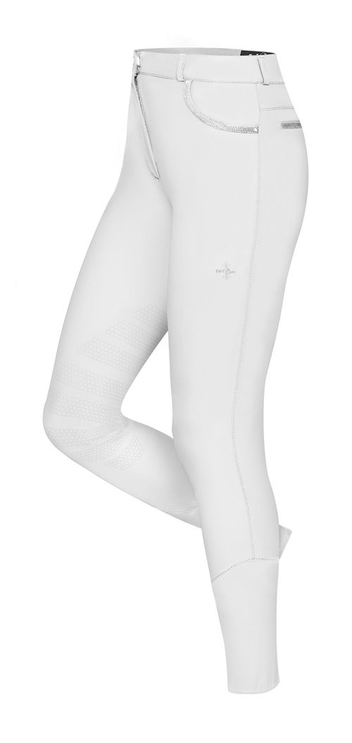 READY TO SHIP: Fair Play Women's Jill 2.0 Knee Patch Breeches - EU 42/US 30 - White
