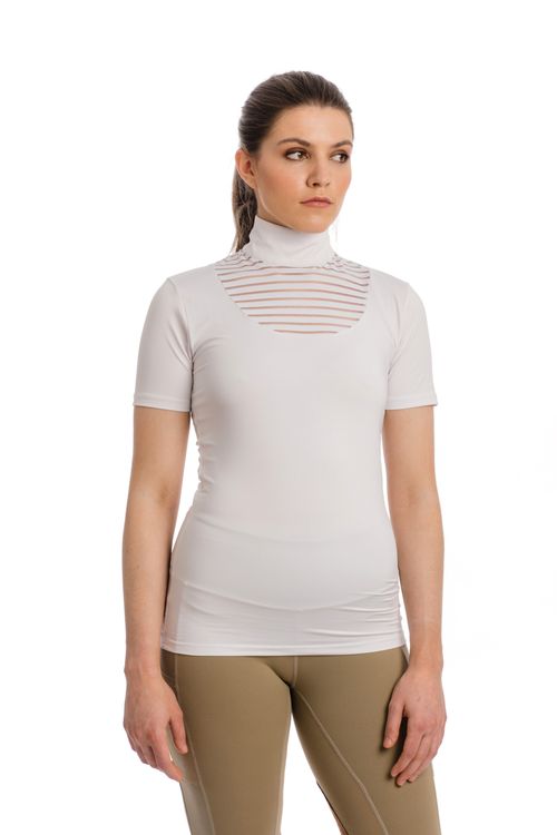 READY TO SHIP: Horseware Women's Lisa Technical Short Sleeve Competition Top - X Small - White