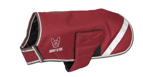 OVERSTOCK: Digby & Fox Waterproof Dog Coat - Small - Burgundy