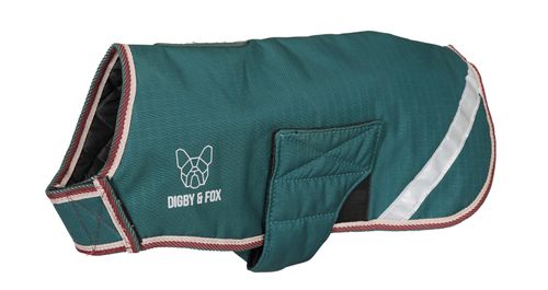 OPENBOX: Digby & Fox Waterproof Dog Coat - X Small - Forest